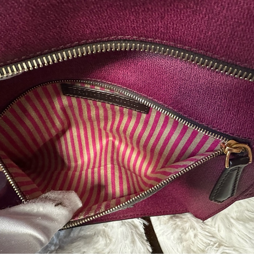Fendi Zucca Spalmati small role tote tobacco fuchsia - Picture 6 of 17